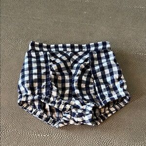Navy and White Gingham Shorts Classic Checkered Design